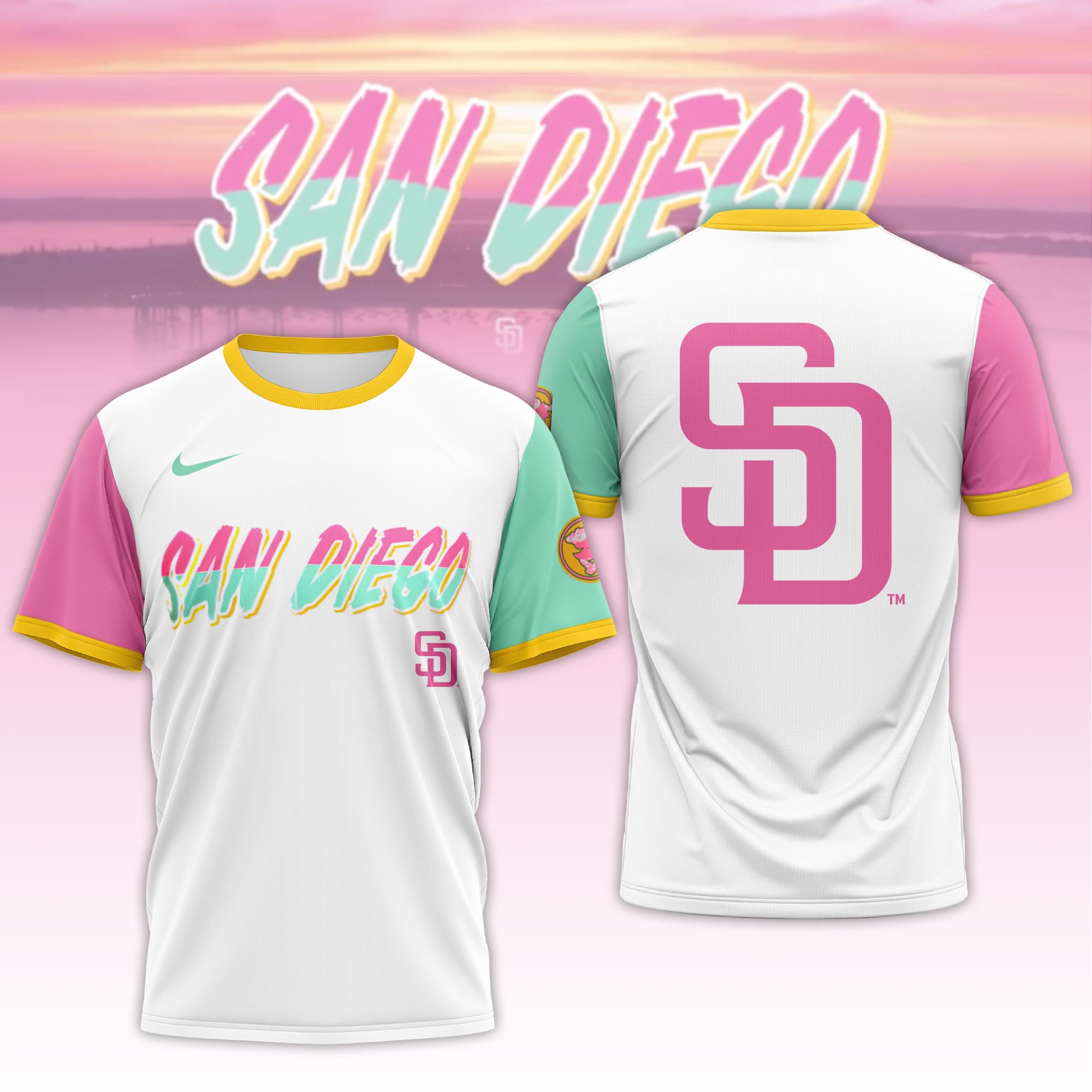 San Diego Padres City Connect Tshirt - Famjoys San Diego Padres City Connect Tshirt - Famjoys