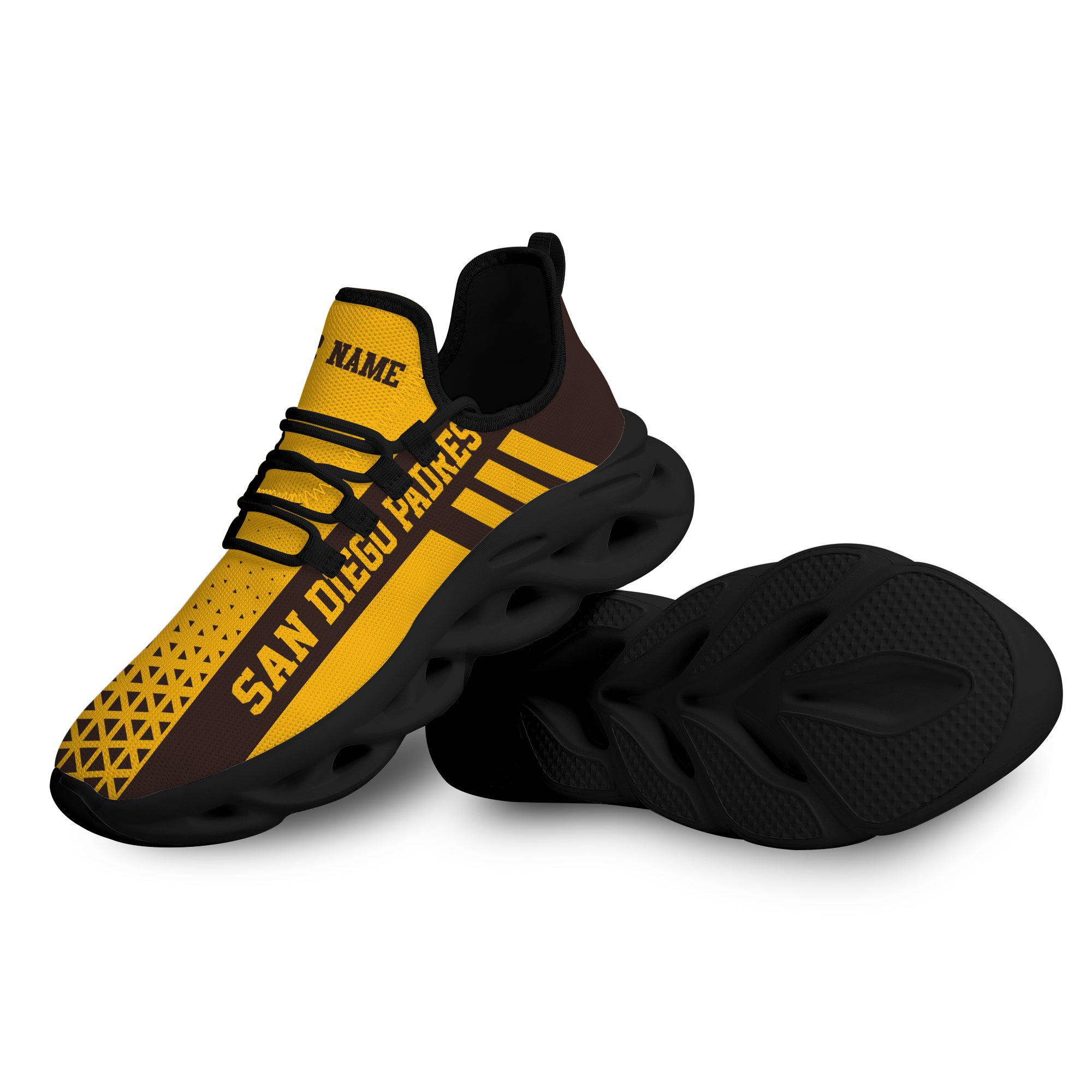 San Diego Padres Custom Baseball Personalized Max Soul Sneakers Running Sport Shoes for Men Women - Famjoys San Diego Padres Custom Baseball Personalized Max Soul Sneakers Running Sport Shoes for Men Women - Famjoys