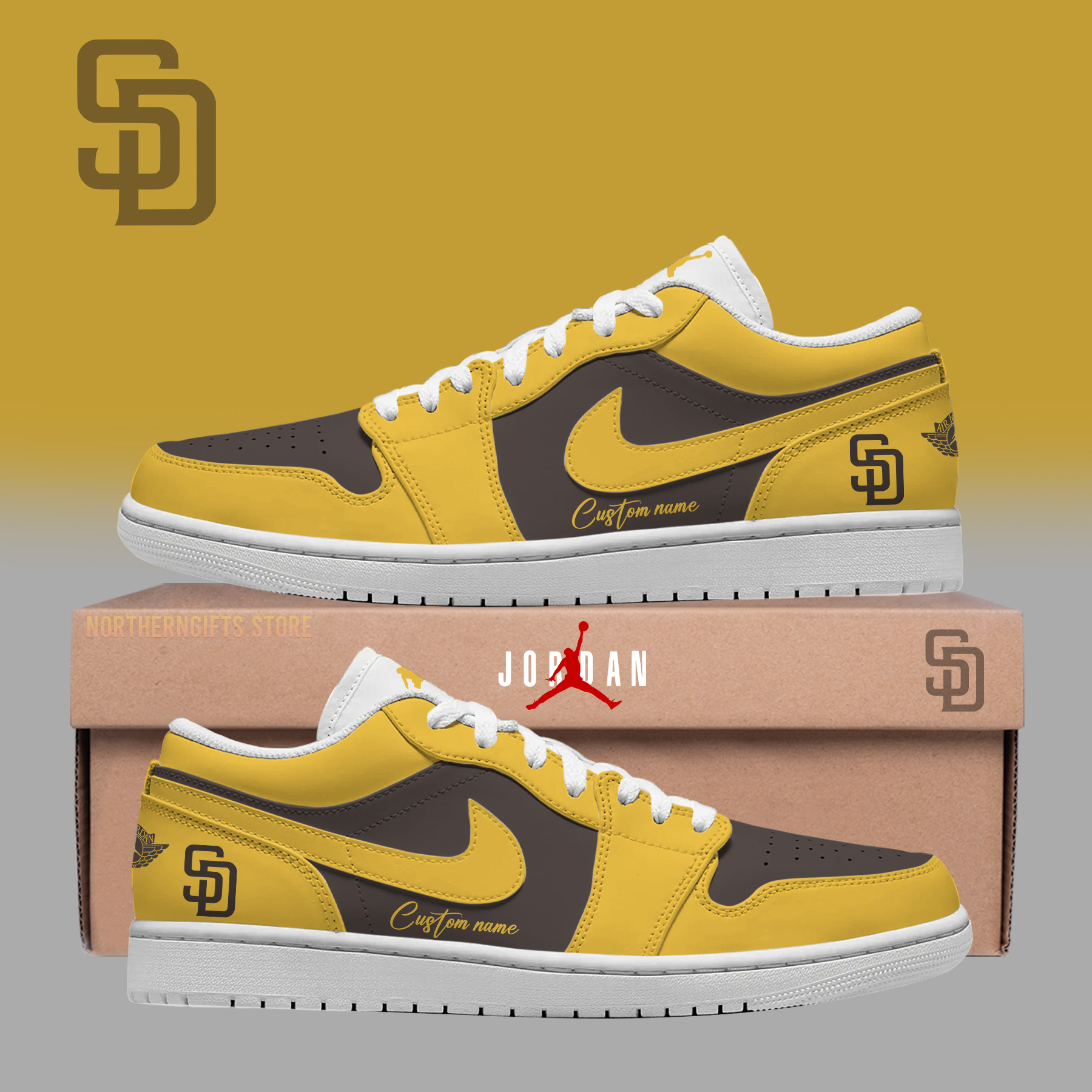 San Diego Padres Custom Name For Fans Shoes-SP17042413ID10DS10 - Famjoys San Diego Padres Custom Name For Fans Shoes-SP17042413ID10DS10 - Famjoys