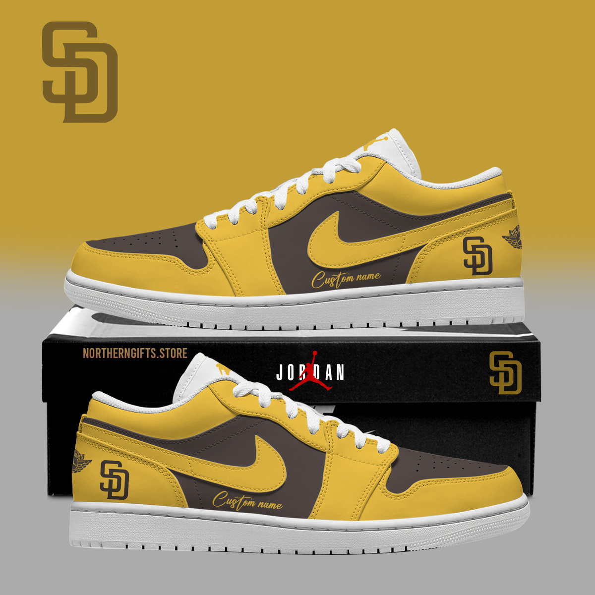San Diego Padres Custom Name For Fans Shoes-SP17042413ID10DS10 - Famjoys San Diego Padres Custom Name For Fans Shoes-SP17042413ID10DS10 - Famjoys