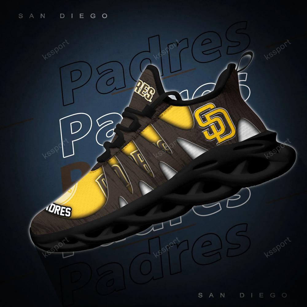 San Diego Padres Max Soul Shoes, Running Sneakers - Famjoys San Diego Padres Max Soul Shoes, Running Sneakers - Famjoys