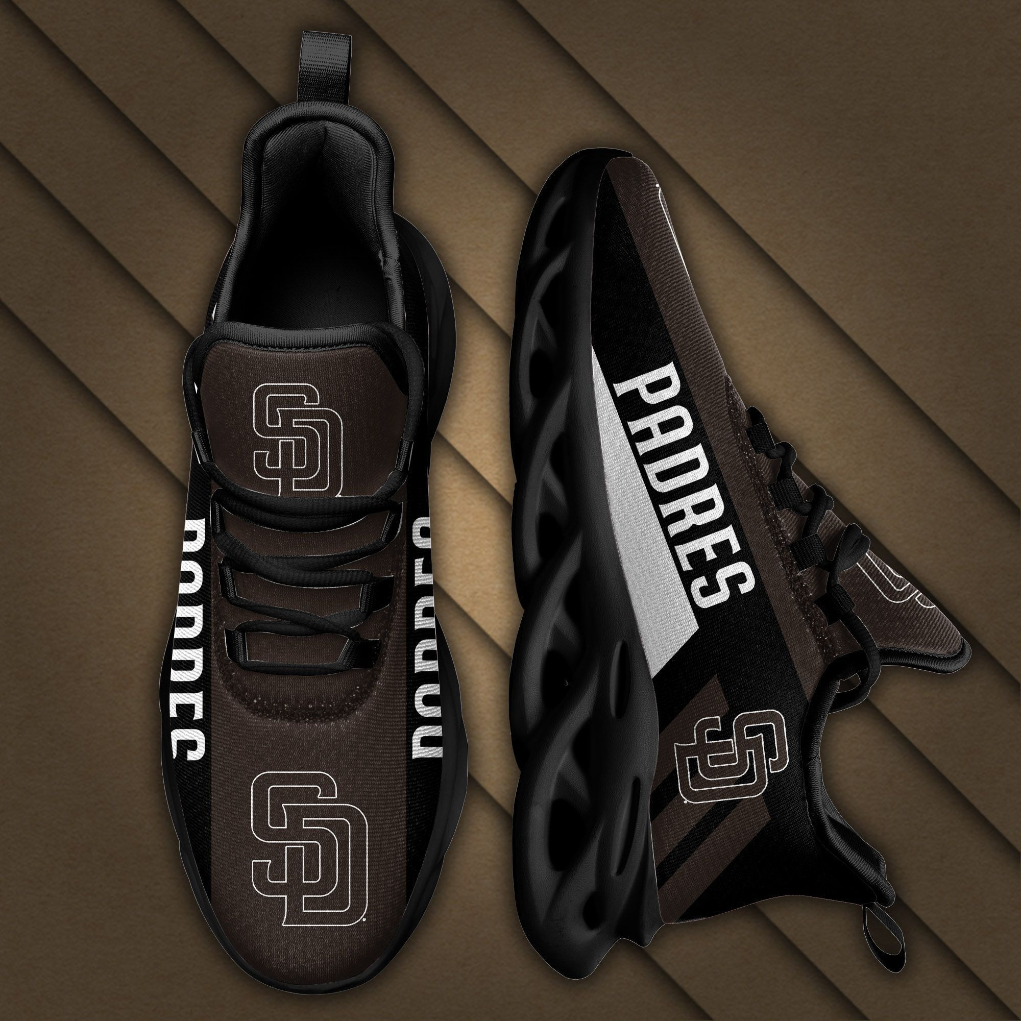 San Diego Padres Max Soul Sneakers Shoes - Famjoys San Diego Padres Max Soul Sneakers Shoes - Famjoys