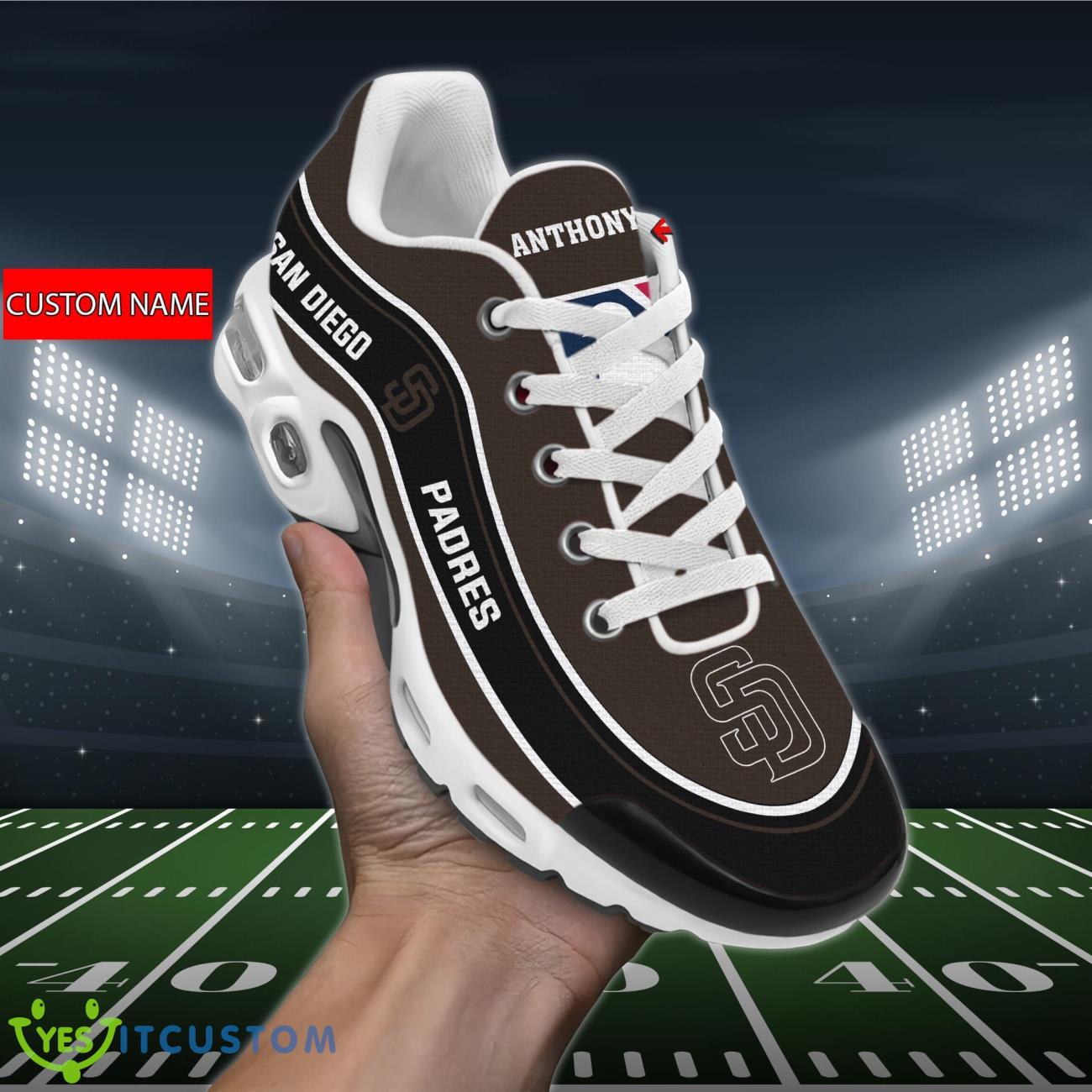San Diego Padres MLB Personalized Name Air Cushion Sports Shoes Sneaker KLTNS220431 - Famjoys San Diego Padres MLB Personalized Name Air Cushion Sports Shoes Sneaker KLTNS220431 - Famjoys