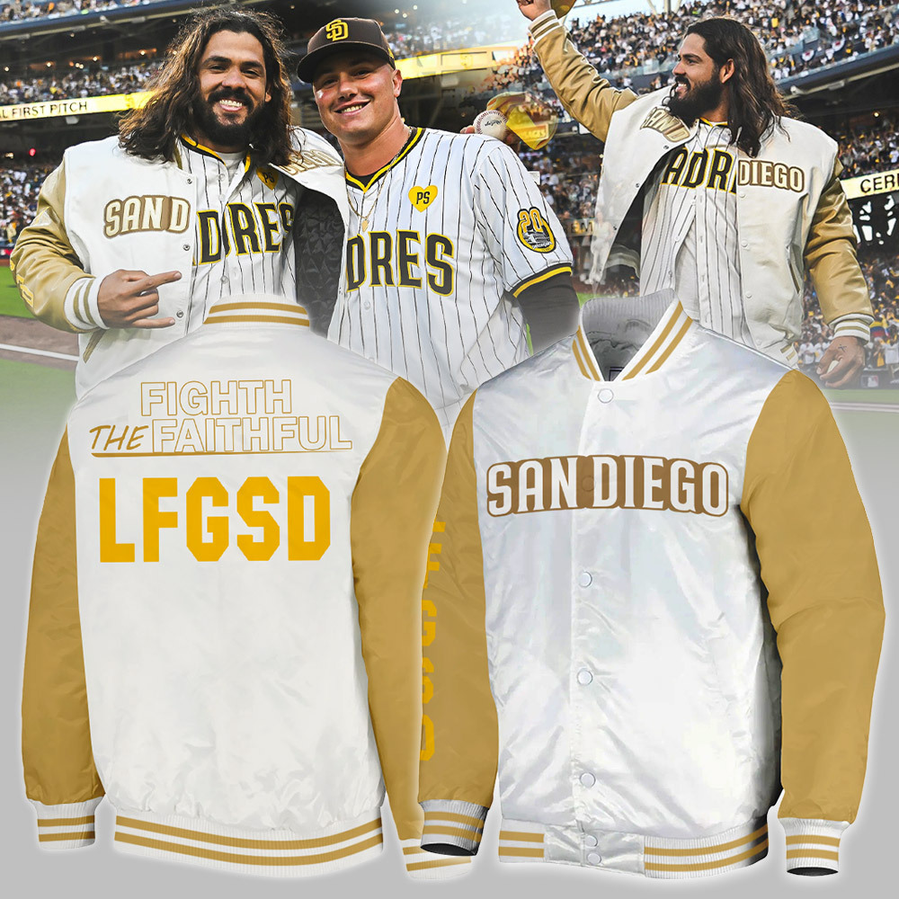 San Diego Padres New bomber jacket - Famjoys San Diego Padres New bomber jacket - Famjoys