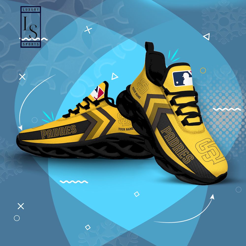 San Diego Padres Personalized Max Soul Shoes - Famjoys San Diego Padres Personalized Max Soul Shoes - Famjoys