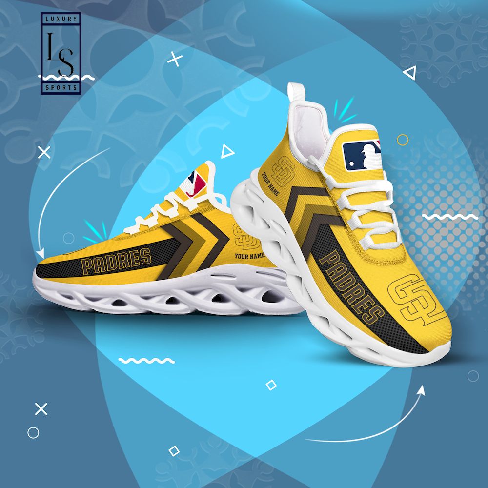 San Diego Padres Personalized Max Soul Shoes - Famjoys San Diego Padres Personalized Max Soul Shoes - Famjoys