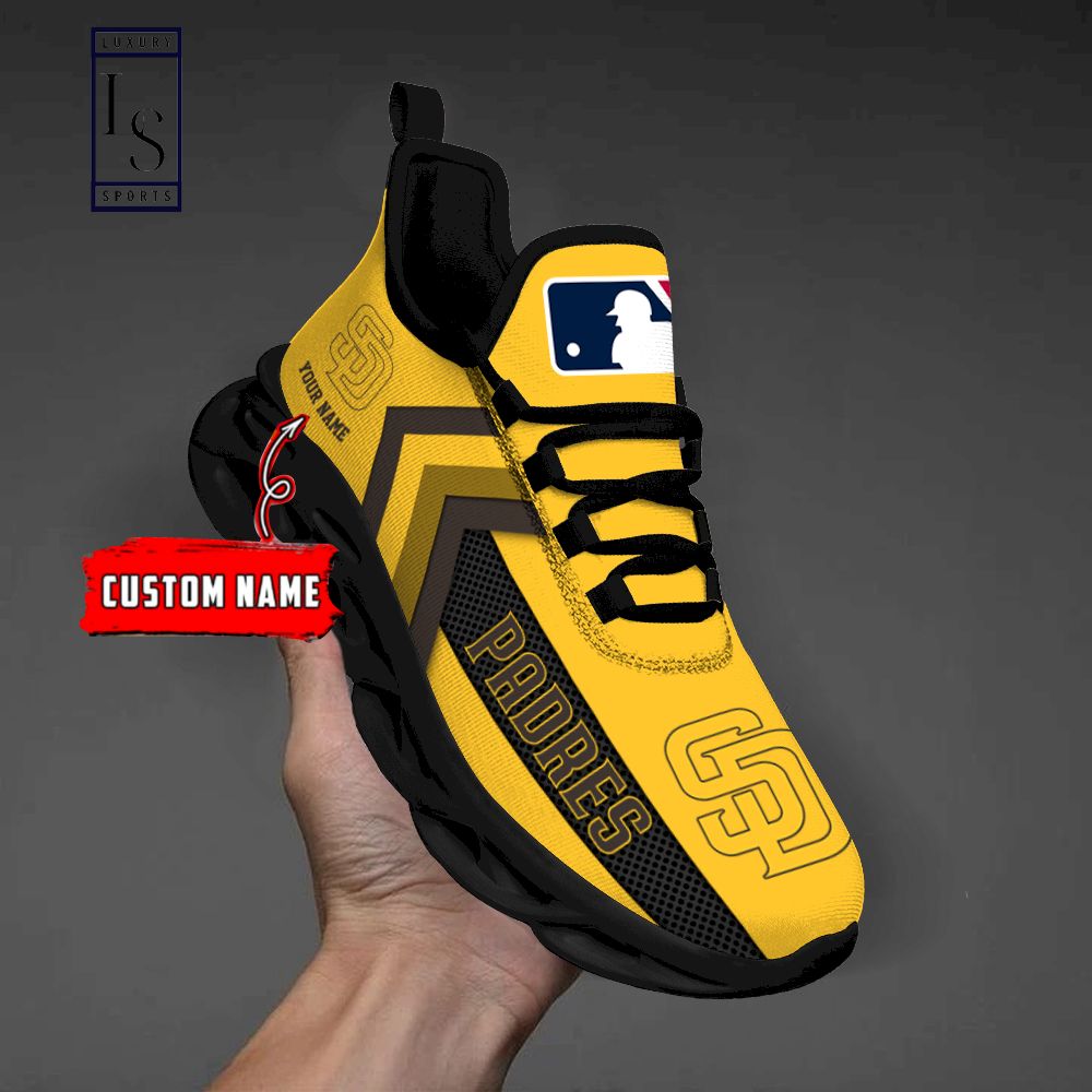 San Diego Padres Personalized Max Soul Shoes - Famjoys San Diego Padres Personalized Max Soul Shoes - Famjoys