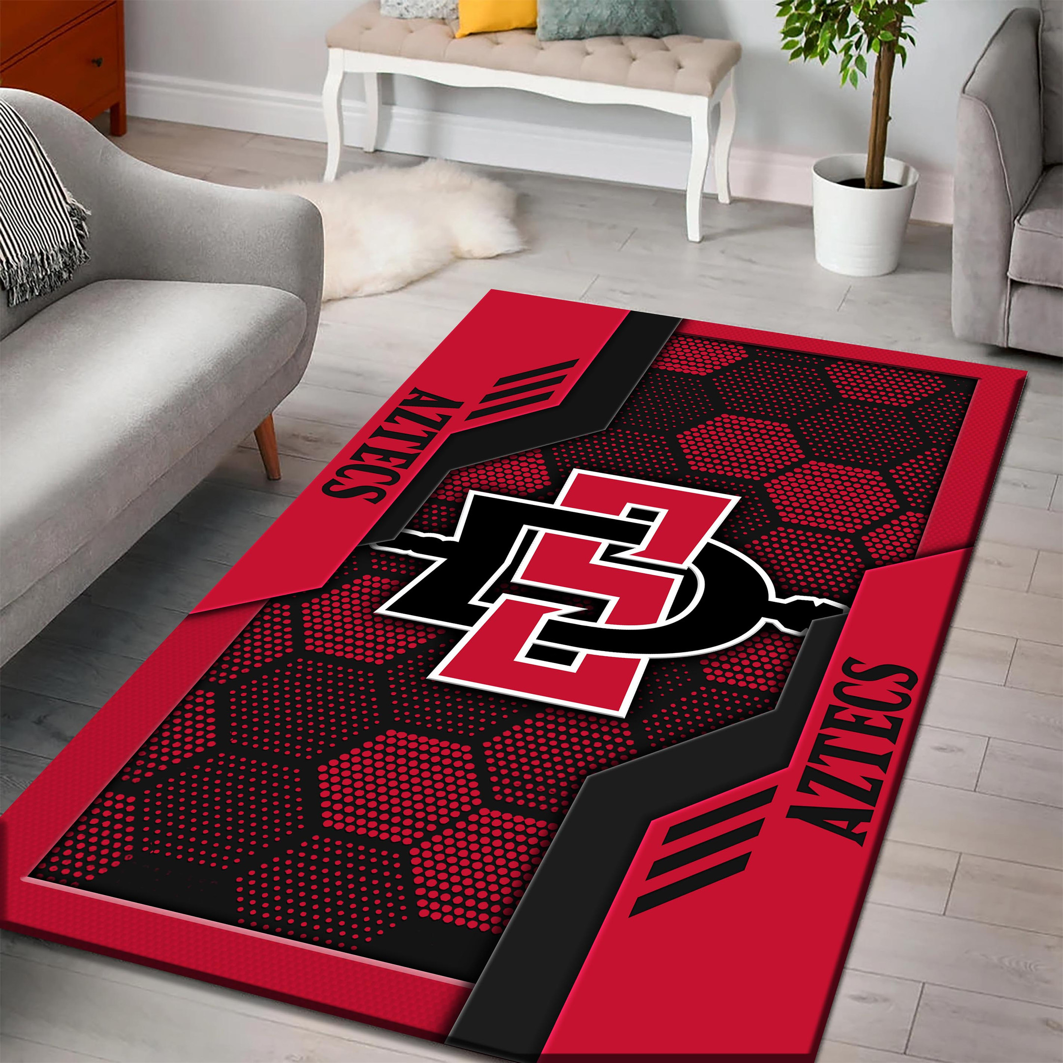 San Diego State Aztecs Area Rugs 3785 - Famjoys San Diego State Aztecs Area Rugs 3785 - Famjoys