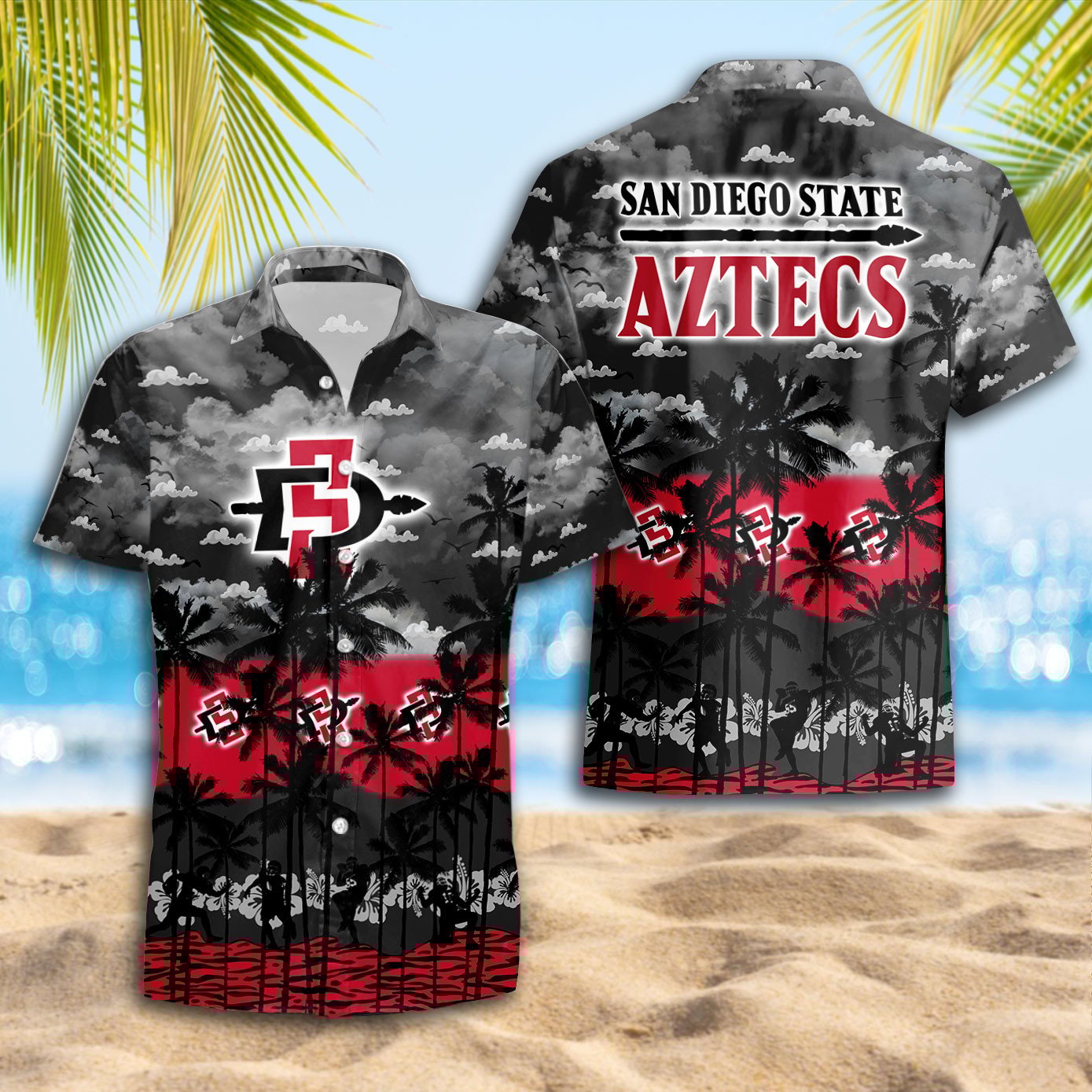 San Diego State Aztecs Hawaiian Shirt Trending Summer - Famjoys San Diego State Aztecs Hawaiian Shirt Trending Summer - Famjoys