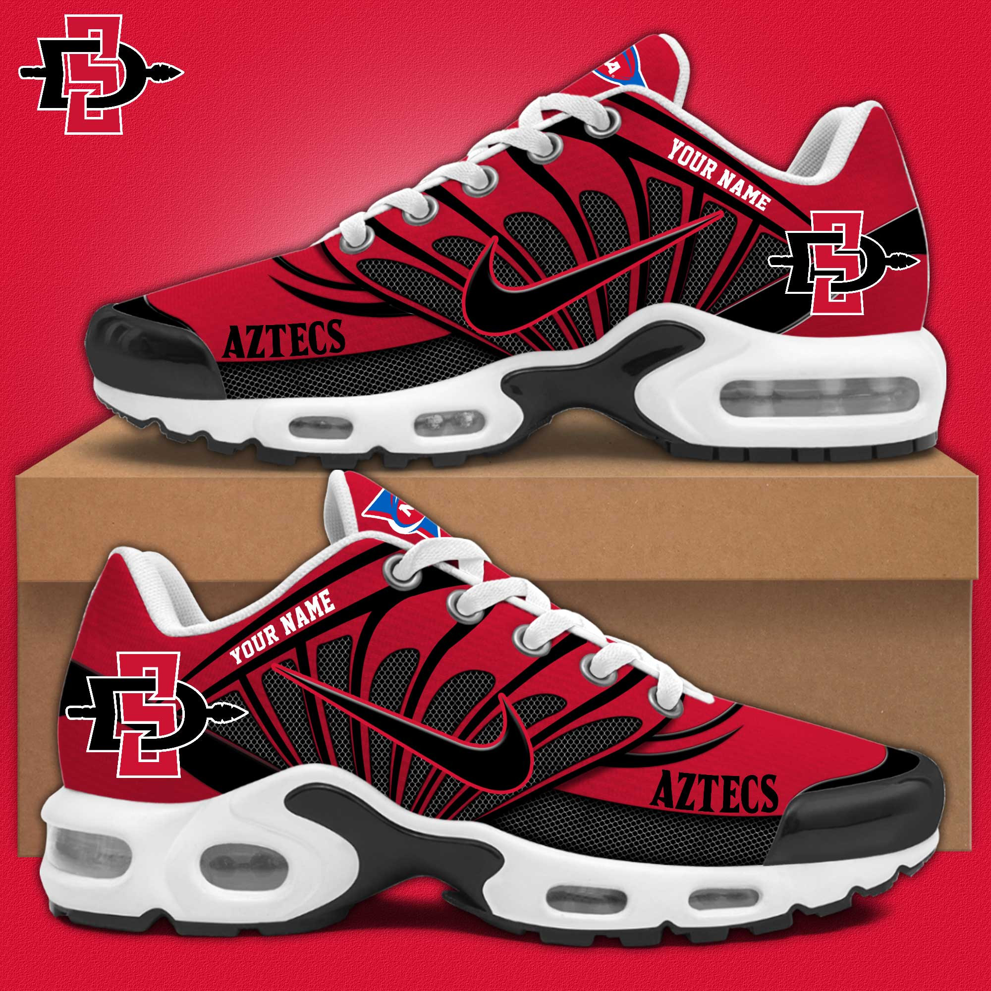 San Diego State Aztecs Personalized Shoes S516508 - Famjoys San Diego State Aztecs Personalized Shoes S516508 - Famjoys