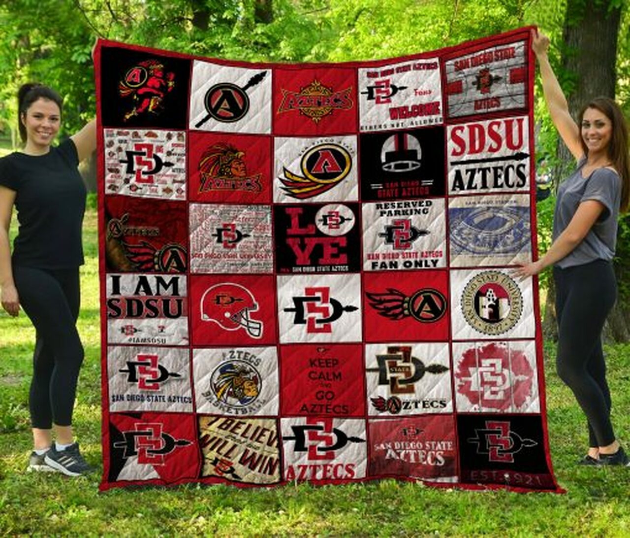 San Diego State Aztecs Quilt Blanket #1427 - Famjoys San Diego State Aztecs Quilt Blanket #1427 - Famjoys