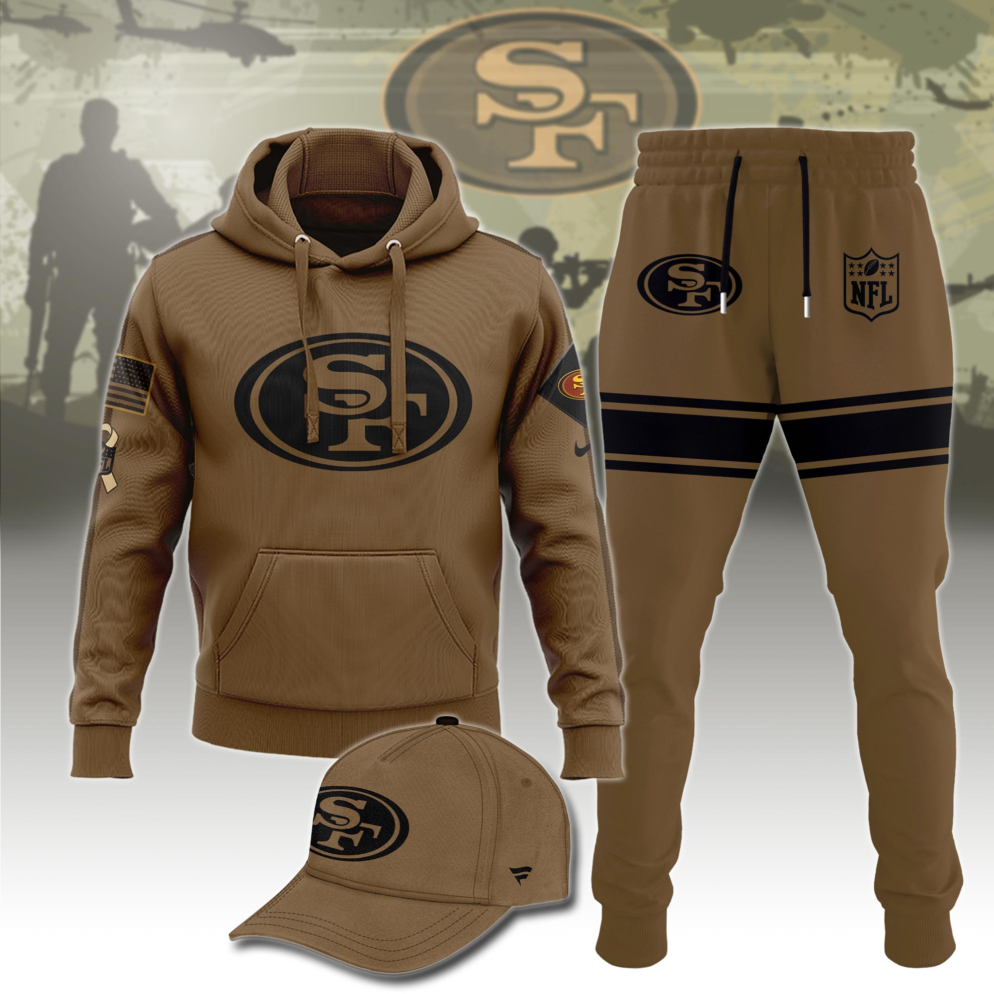 San Francisco 49er Veterans Hoodie - Famjoys San Francisco 49er Veterans Hoodie - Famjoys