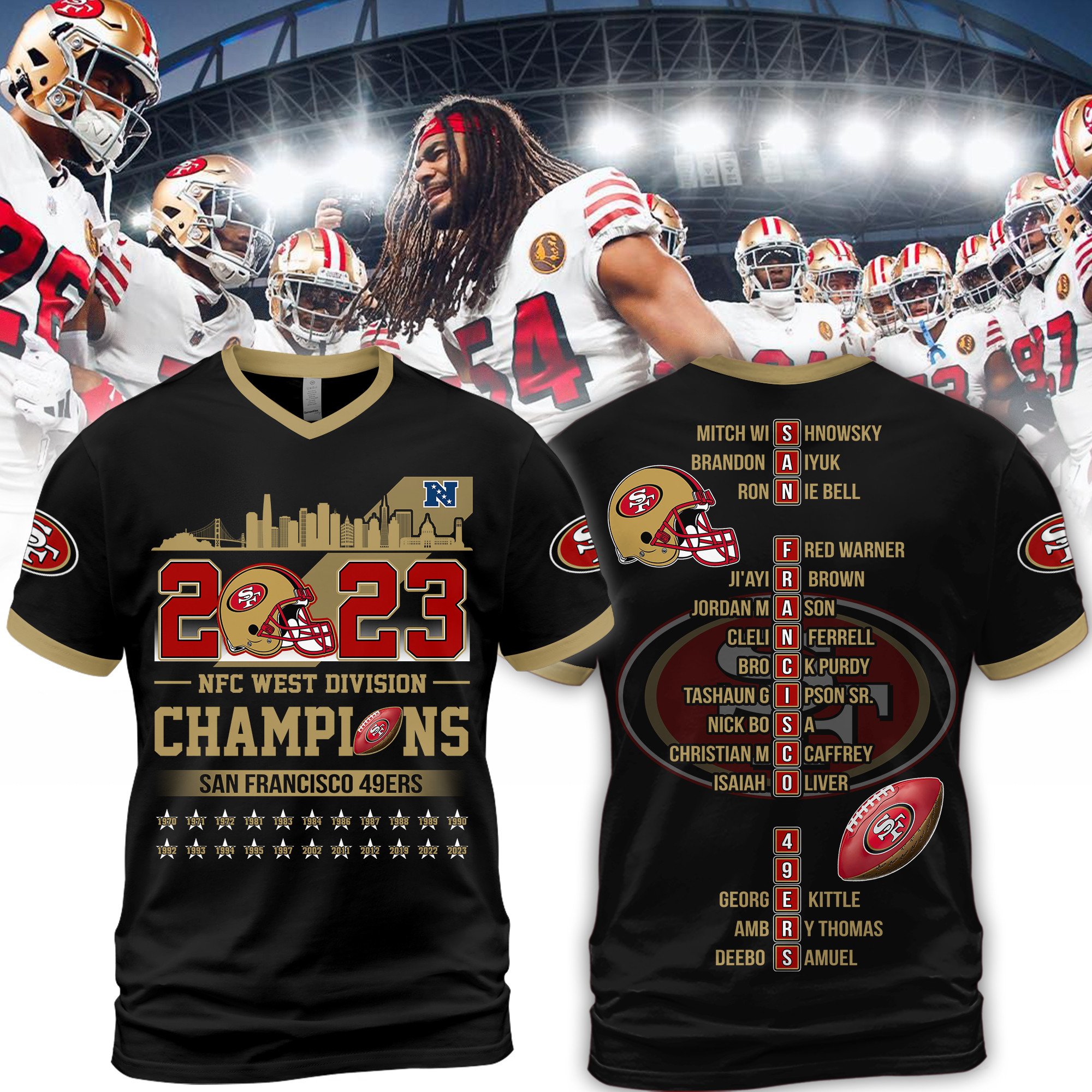 San Francisco 49ers 2023 NFC West Division Champions - Famjoys San Francisco 49ers 2023 NFC West Division Champions - Famjoys