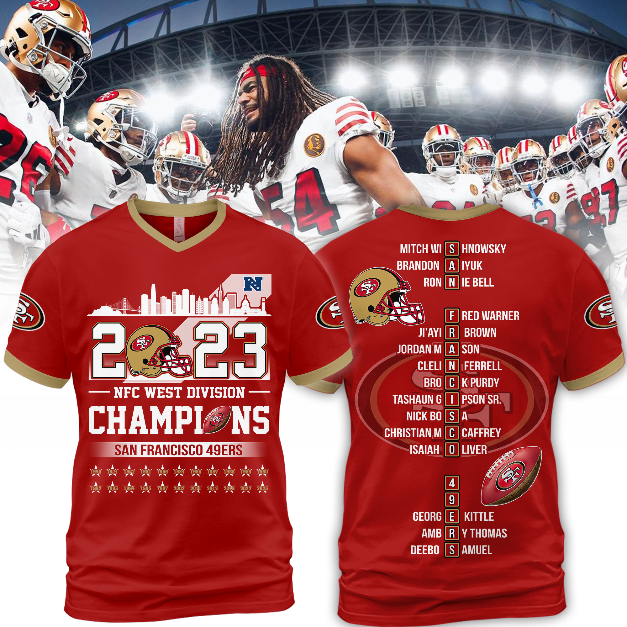 San Francisco 49ers 2023 NFC West Division Champions - Famjoys San Francisco 49ers 2023 NFC West Division Champions - Famjoys