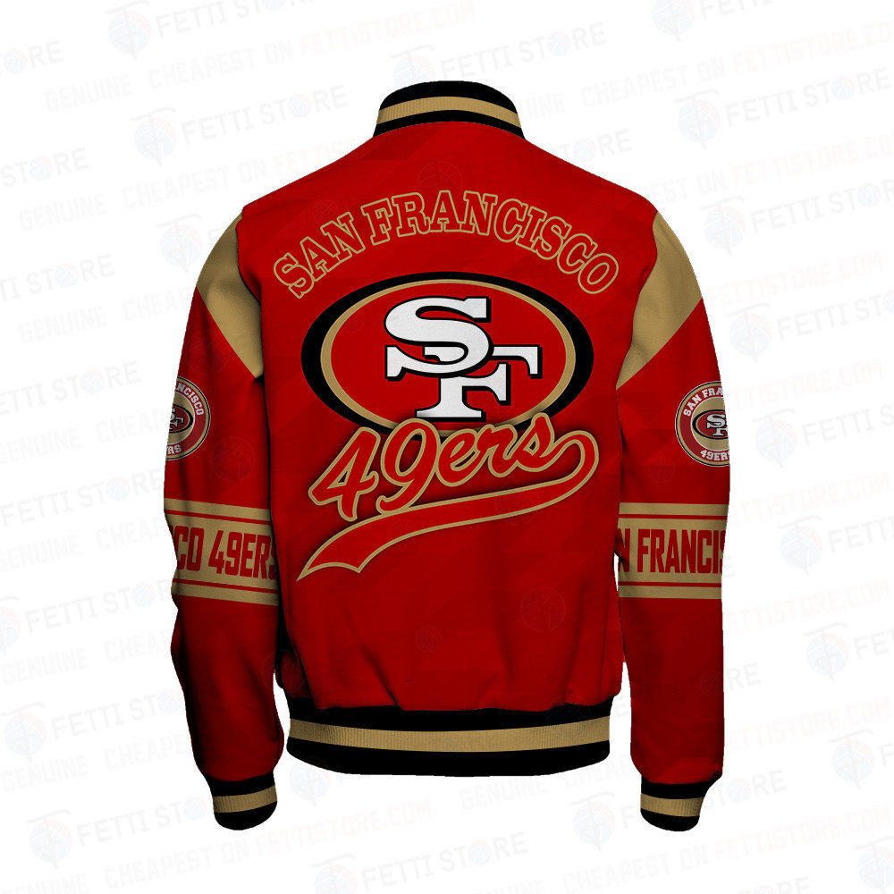 San Francisco 49ers American Football League Pattern Varsity Jacket SH1 V2 - Famjoys San Francisco 49ers American Football League Pattern Varsity Jacket SH1 V2 - Famjoys