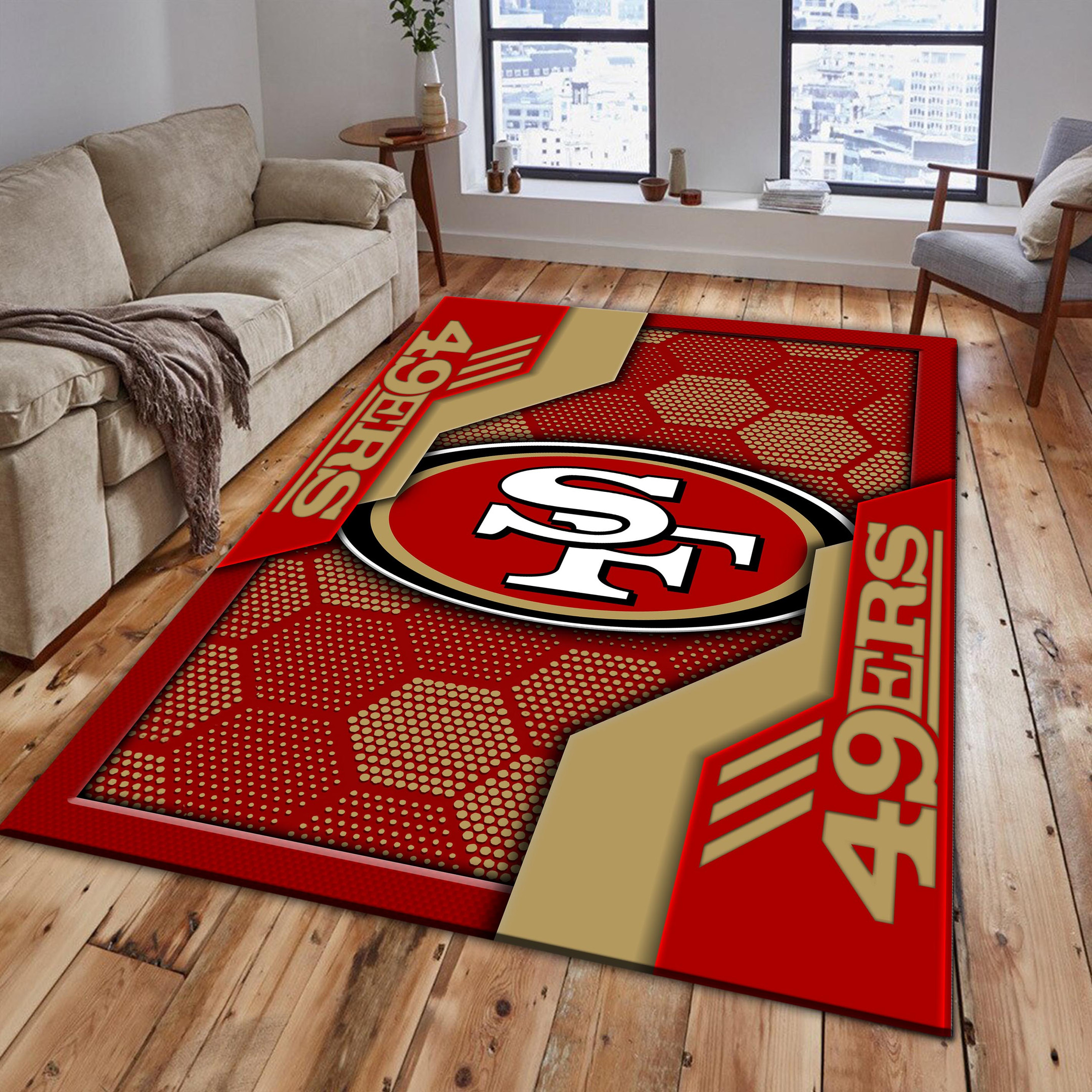 San Francisco 49ers Area Rugs 3107 - Famjoys San Francisco 49ers Area Rugs 3107 - Famjoys