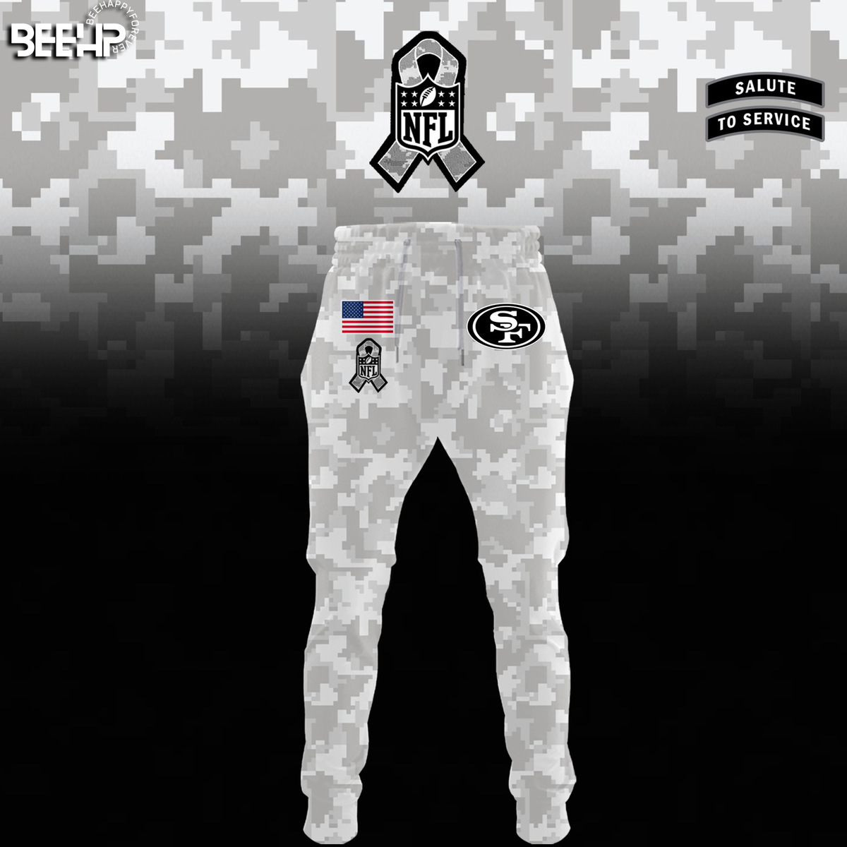 San Francisco 49ers Camo Salute to Service Combo - Famjoys San Francisco 49ers Camo Salute to Service Combo - Famjoys