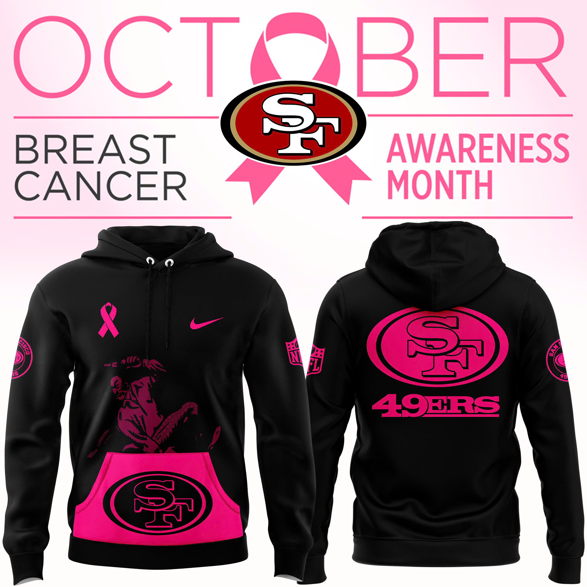 San Francisco 49ers Crucial Catch Club Pullover Hoodie - Famjoys San Francisco 49ers Crucial Catch Club Pullover Hoodie - Famjoys