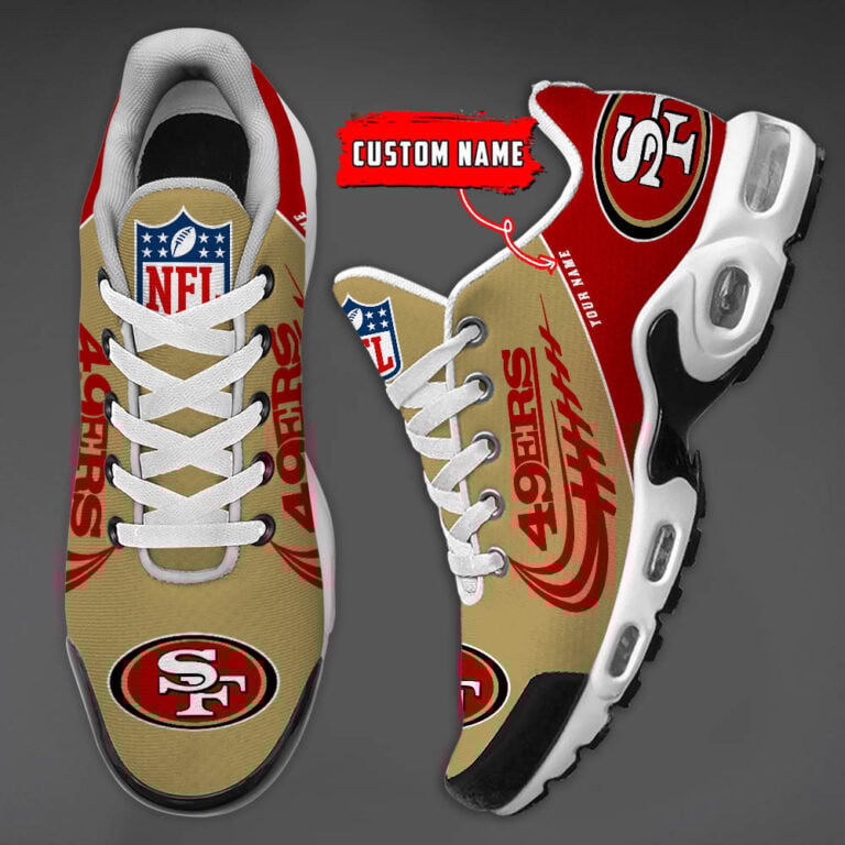 San Francisco 49ers Custom Name-TN Shoes And Baseball Jersey Shirt Perfect Gift-DS001 - Famjoys San Francisco 49ers Custom Name-TN Shoes And Baseball Jersey Shirt Perfect Gift-DS001 - Famjoys