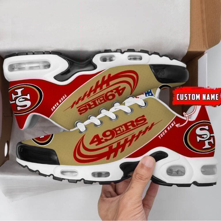 San Francisco 49ers Custom Name-TN Shoes And Baseball Jersey Shirt Perfect Gift-DS001 - Famjoys San Francisco 49ers Custom Name-TN Shoes And Baseball Jersey Shirt Perfect Gift-DS001 - Famjoys