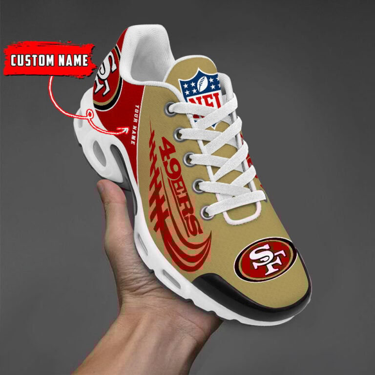 San Francisco 49ers Custom Name-TN Shoes And Baseball Jersey Shirt Perfect Gift-DS001 - Famjoys San Francisco 49ers Custom Name-TN Shoes And Baseball Jersey Shirt Perfect Gift-DS001 - Famjoys