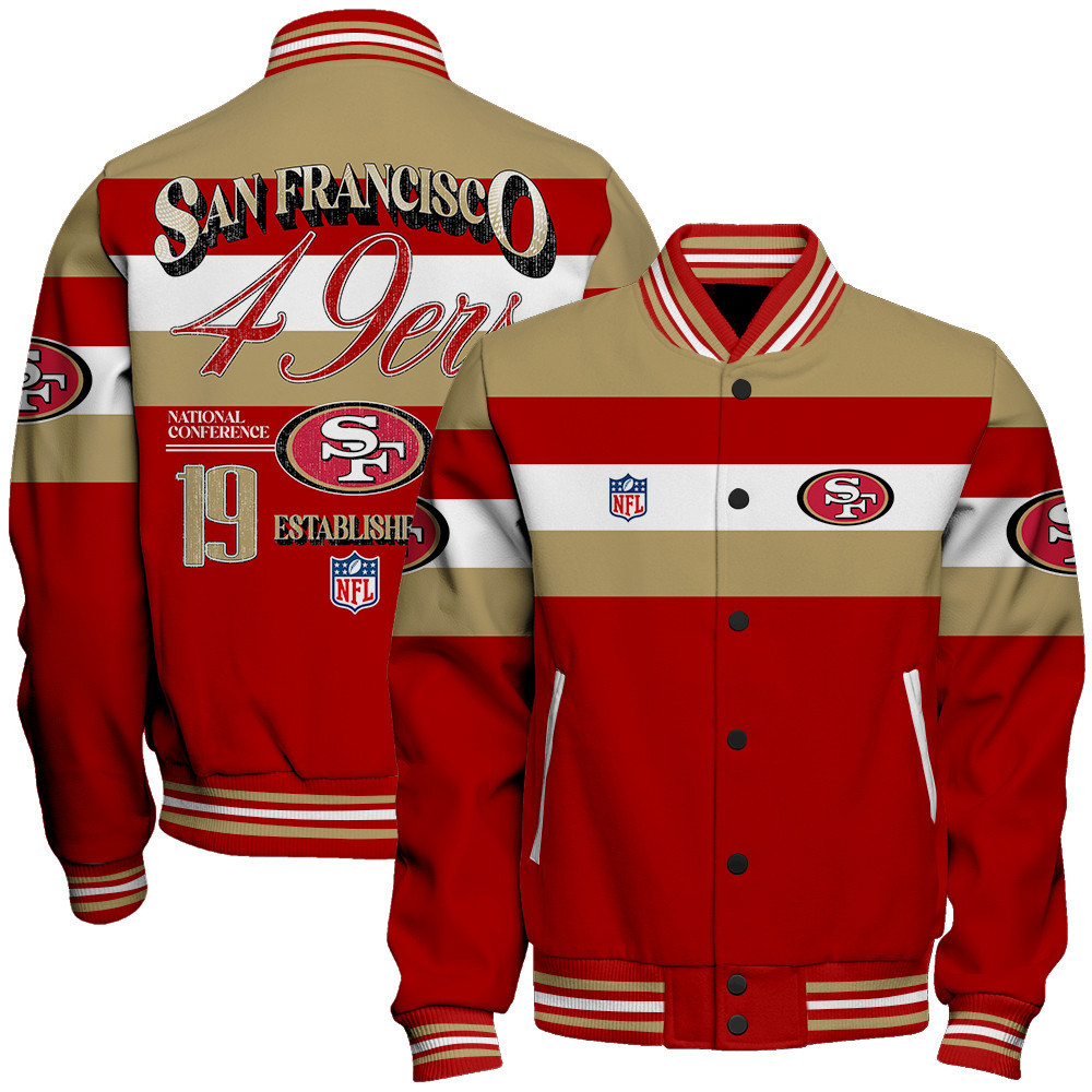 San Francisco 49ers - Fire Burning Opponents Unisex Varsity Jacket