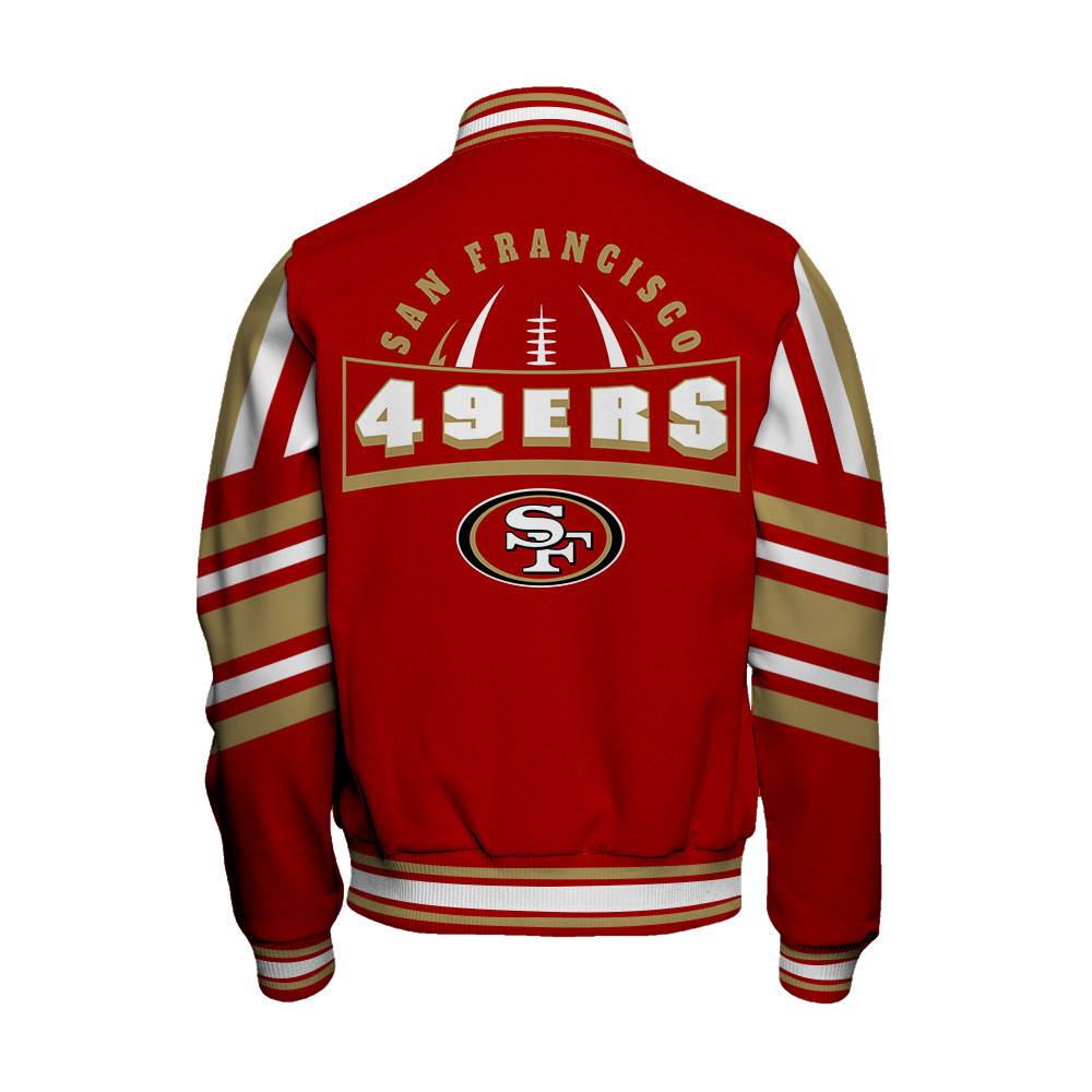 San Francisco 49ers - Immortal Faith Unisex Varsity Jacket - Famjoys San Francisco 49ers - Immortal Faith Unisex Varsity Jacket - Famjoys