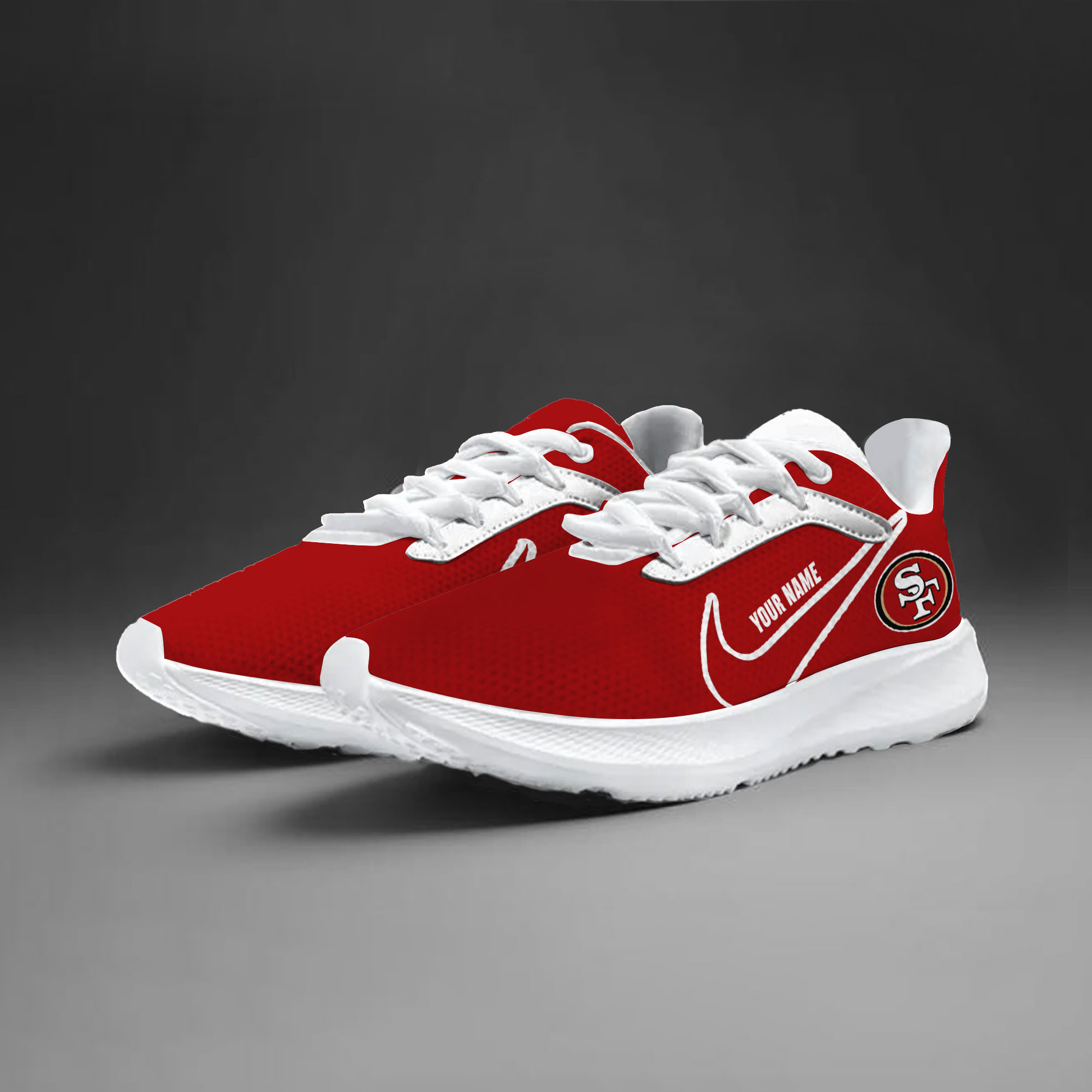San Francisco 49ers Lightweight Patch Decor Running Shoes NK21 - Famjoys San Francisco 49ers Lightweight Patch Decor Running Shoes NK21 - Famjoys