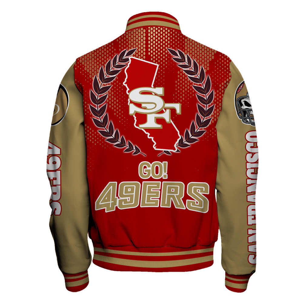 San Francisco 49ers LVIII We Are 49ers Varsity Jacket - Famjoys San Francisco 49ers LVIII We Are 49ers Varsity Jacket - Famjoys