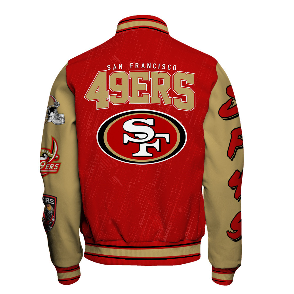 San Francisco 49ers National Football League Conquer Every Field Unisex Varsity Jacket - Famjoys San Francisco 49ers National Football League Conquer Every Field Unisex Varsity Jacket - Famjoys