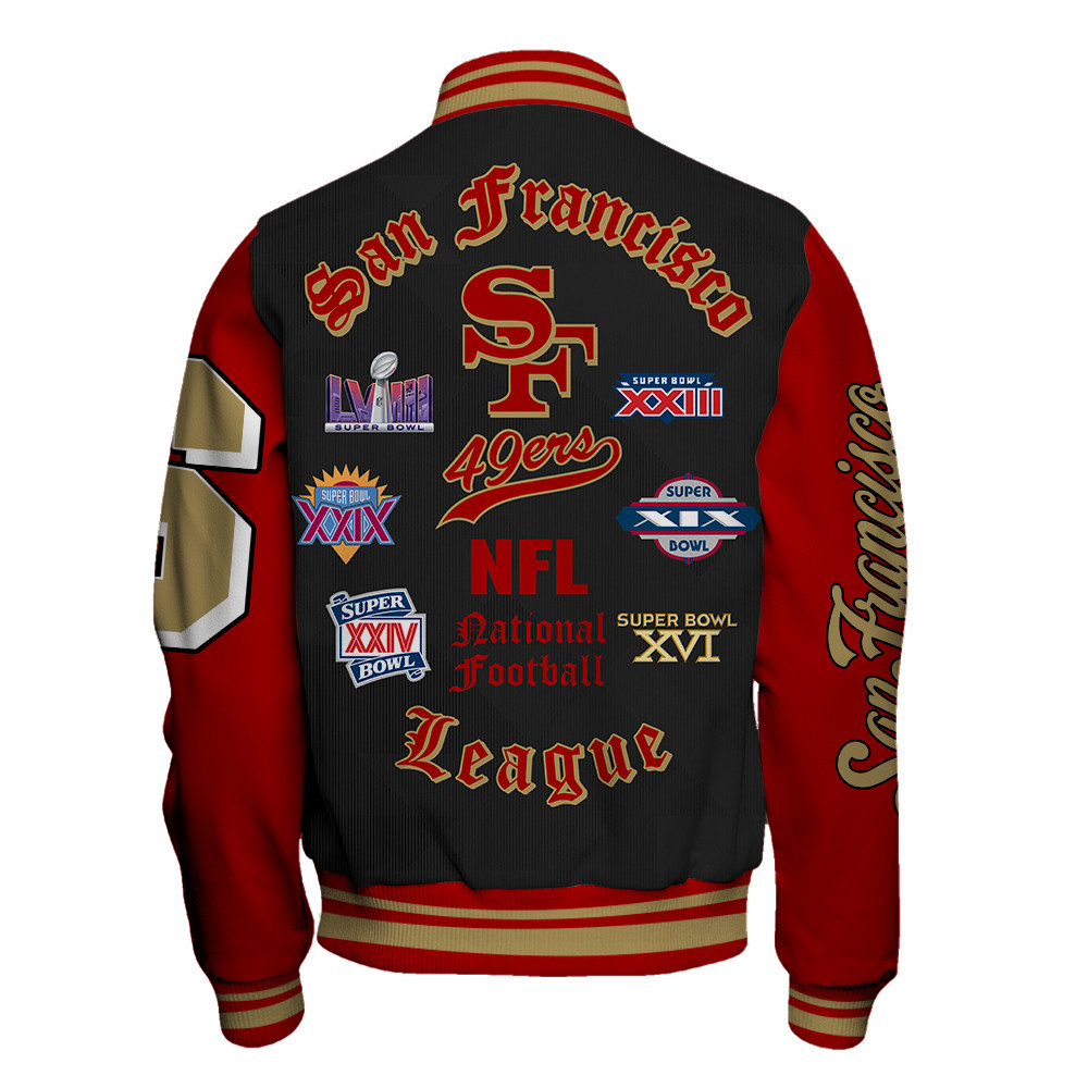San Francisco 49ers National Football League Unisex Varsity Jacket SFAT V25 - Famjoys San Francisco 49ers National Football League Unisex Varsity Jacket SFAT V25 - Famjoys