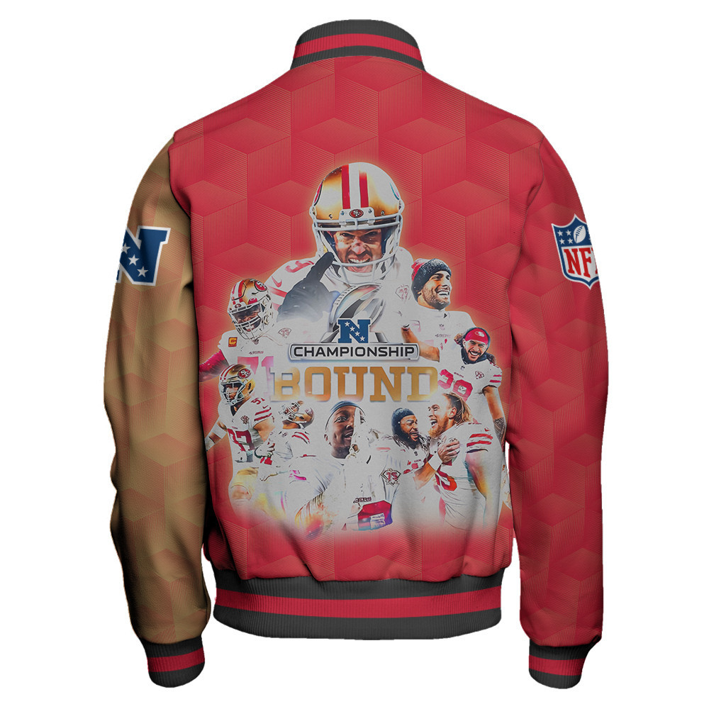 San Francisco 49ers National Football League Varsity Jacket STM V11 - Famjoys San Francisco 49ers National Football League Varsity Jacket STM V11 - Famjoys