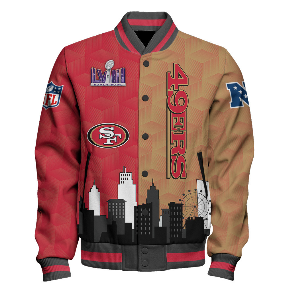 San Francisco 49ers National Football League Varsity Jacket STM V11 - Famjoys San Francisco 49ers National Football League Varsity Jacket STM V11 - Famjoys