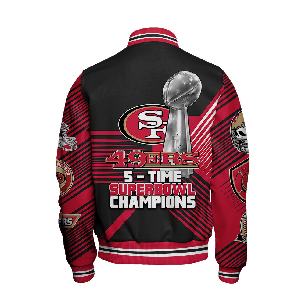 San Francisco 49ers National Football League Varsity Jacket STM V2 - Famjoys San Francisco 49ers National Football League Varsity Jacket STM V2 - Famjoys