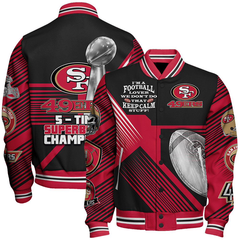 San Francisco 49ers National Football League Varsity Jacket STM V2 - Famjoys San Francisco 49ers National Football League Varsity Jacket STM V2 - Famjoys