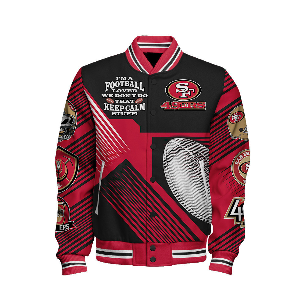 San Francisco 49ers National Football League Varsity Jacket STM V2 - Famjoys San Francisco 49ers National Football League Varsity Jacket STM V2 - Famjoys