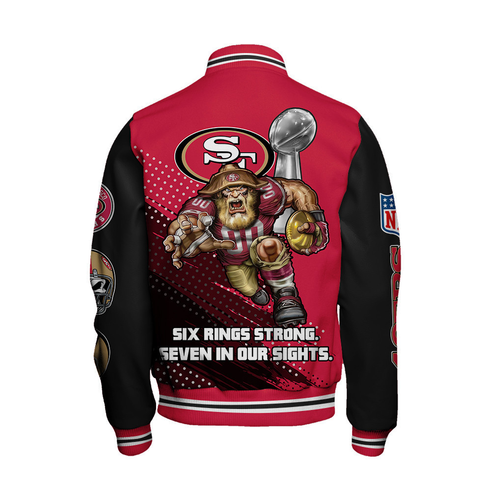 San Francisco 49ers National Football League Varsity Jacket STM V3 - Famjoys San Francisco 49ers National Football League Varsity Jacket STM V3 - Famjoys