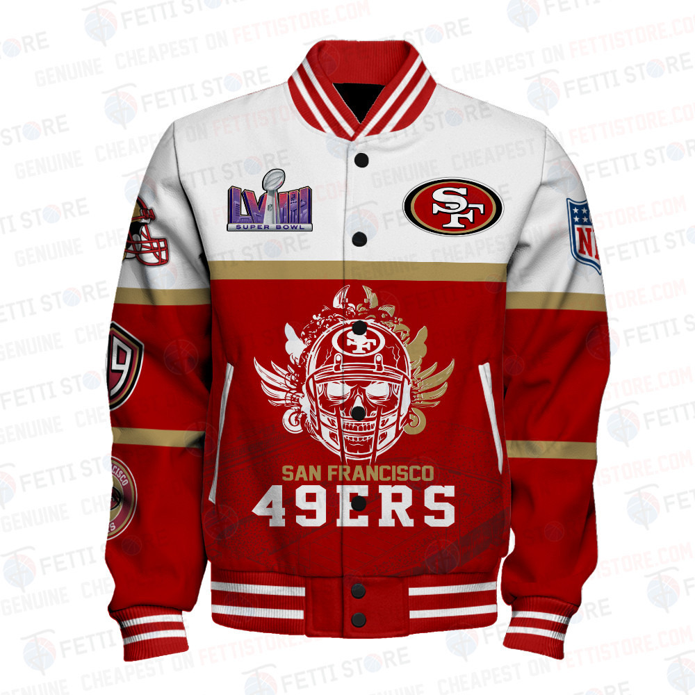 San Francisco 49ers National Football League Varsity Jacket STM V4 - Famjoys San Francisco 49ers National Football League Varsity Jacket STM V4 - Famjoys