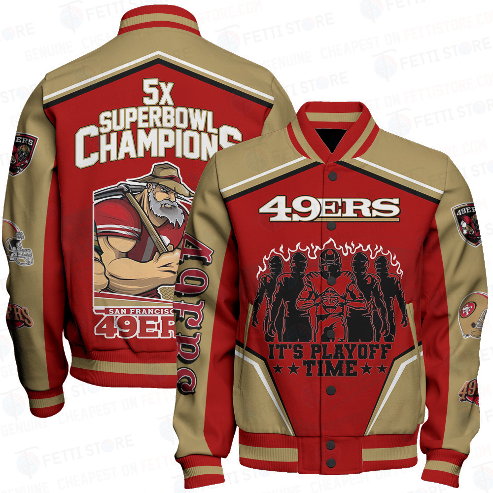 San Francisco 49ers National Football League Varsity Jacket STM V6 - Famjoys San Francisco 49ers National Football League Varsity Jacket STM V6 - Famjoys