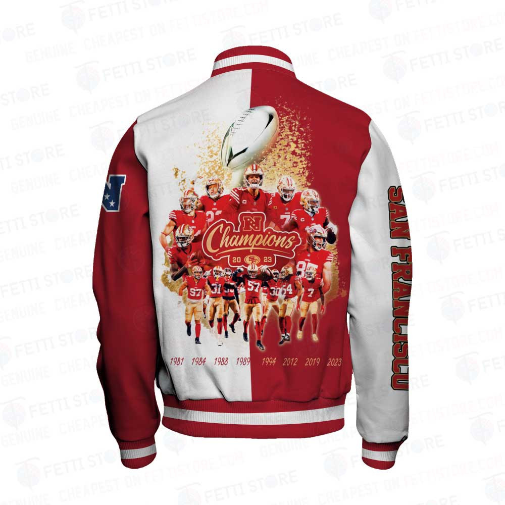 San Francisco 49ers National Football League Varsity Jacket STM V8 - Famjoys San Francisco 49ers National Football League Varsity Jacket STM V8 - Famjoys