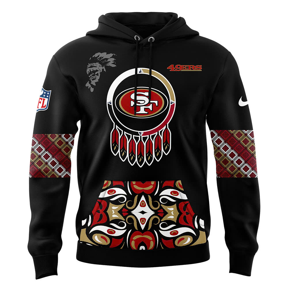 San Francisco 49ers Native American Heritage Month Premium Pullover Hoodie - Famjoys San Francisco 49ers Native American Heritage Month Premium Pullover Hoodie - Famjoys