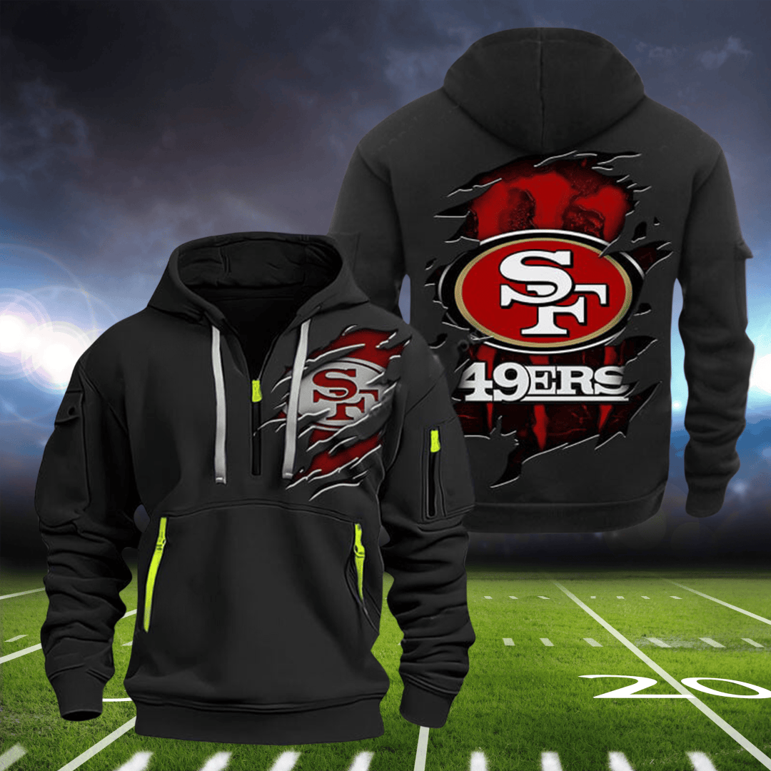 San Francisco 49ers New Personalized Quarter Zip Hoodie AZBTQZH000066 - Famjoys San Francisco 49ers New Personalized Quarter Zip Hoodie AZBTQZH000066 - Famjoys