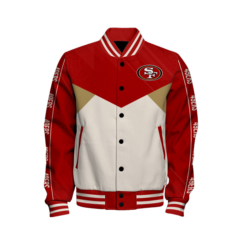 San Francisco 49ers - Personality, Outstanding Unisex Varsity Jacket - Famjoys San Francisco 49ers - Personality, Outstanding Unisex Varsity Jacket - Famjoys