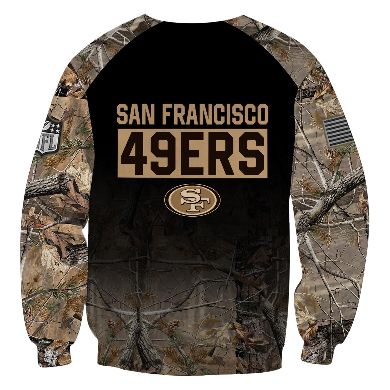 San Francisco 49ers Personalized Hunting Camo Hoodie,T-Shirt, Sweatshirt, Zipper - Famjoys San Francisco 49ers Personalized Hunting Camo Hoodie,T-Shirt, Sweatshirt, Zipper - Famjoys