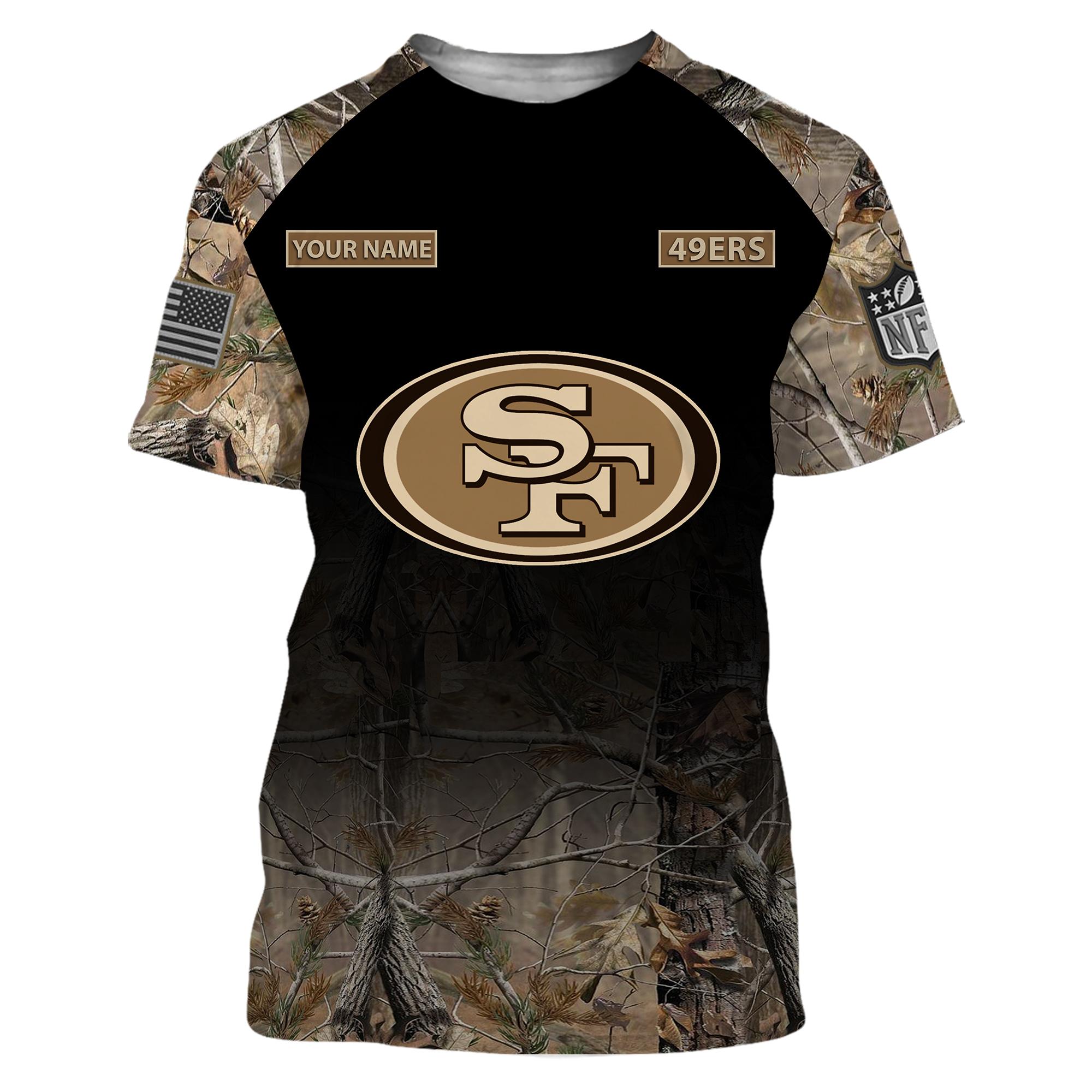 San Francisco 49ers Personalized Hunting Camo Hoodie,T-Shirt, Sweatshirt, Zipper - Famjoys San Francisco 49ers Personalized Hunting Camo Hoodie,T-Shirt, Sweatshirt, Zipper - Famjoys