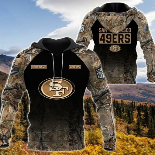 San Francisco 49ers Personalized Hunting Camo Hoodie,T-Shirt, Sweatshirt, Zipper - Famjoys San Francisco 49ers Personalized Hunting Camo Hoodie,T-Shirt, Sweatshirt, Zipper - Famjoys