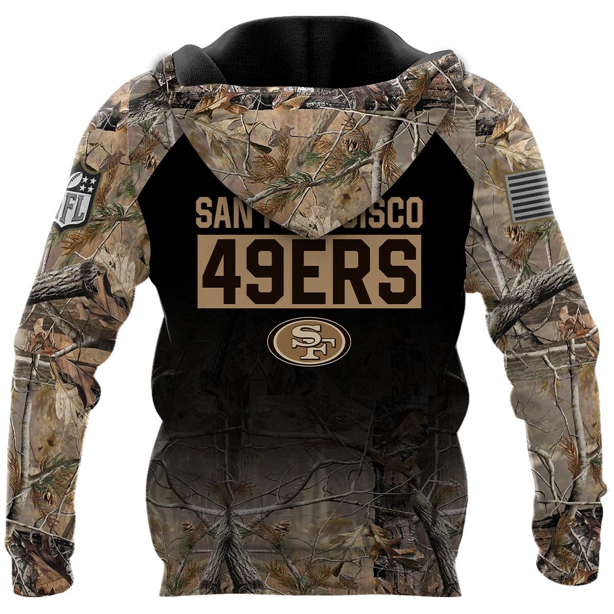 San Francisco 49ers Personalized Hunting Camo Hoodie,T-Shirt, Sweatshirt, Zipper - Famjoys San Francisco 49ers Personalized Hunting Camo Hoodie,T-Shirt, Sweatshirt, Zipper - Famjoys