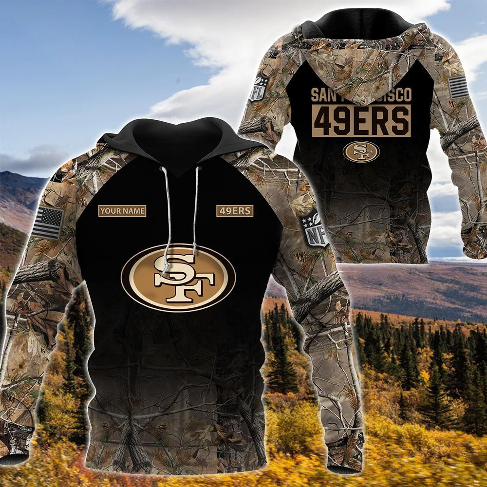 San Francisco 49ers Personalized Hunting Camo Hoodie,T-Shirt, Sweatshirt, Zipper - Famjoys San Francisco 49ers Personalized Hunting Camo Hoodie,T-Shirt, Sweatshirt, Zipper - Famjoys