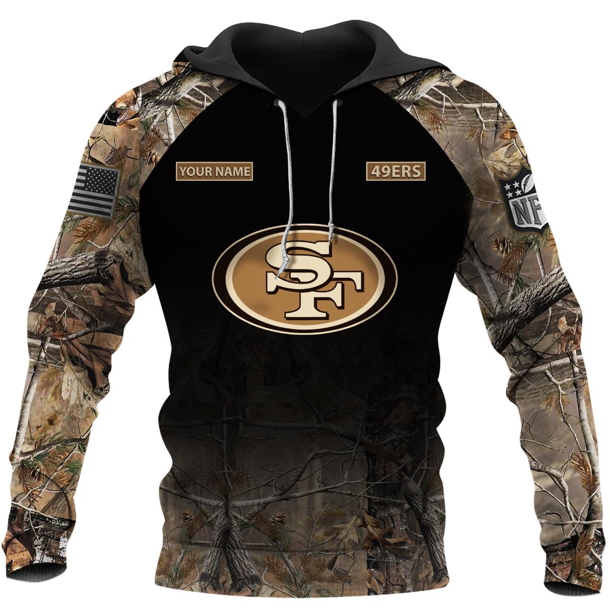 San Francisco 49ers Personalized Hunting Camo Hoodie,T-Shirt, Sweatshirt, Zipper - Famjoys San Francisco 49ers Personalized Hunting Camo Hoodie,T-Shirt, Sweatshirt, Zipper - Famjoys