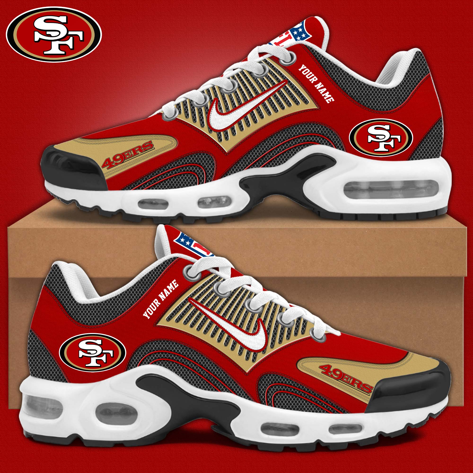 San Francisco 49ers Personalized Shoes - Famjoys San Francisco 49ers Personalized Shoes - Famjoys